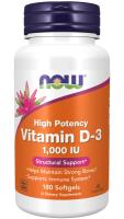 NOW Vitamin D-3 1000 IU 180 Softgels ~ Structural Support*