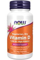 NOW Vitamin D 1000 IU Dry 120 VCaps ~ Structural Support*