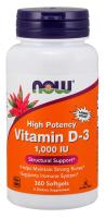 NOW Vitamin D-3 1000 IU 360 Softgels ~ Structural Support*