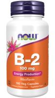 NOW Vitamin B-2 100 mg 100 VCaps ~ Energy Production*