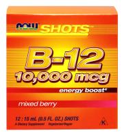 NOW Vitamin B-12 10,000 mcg 12 Shots ~ Energy Boost*