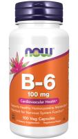 NOW Vitamin B-6 100 mg 100 VCaps ~ Cardiovascular Health*