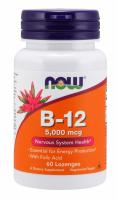 NOW Vitamin B-12 5000 mcg 60 Lozenges ~ Nervous System Health*