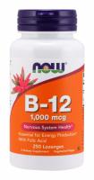 NOW Vitamin B-12 1000 mcg 250 Lozenges ~ Nervous System Health*