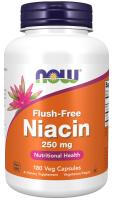 NOW Flush-Free Niacin 250 mg 180 VCaps ~ Nutritional Health