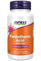 NOW Pantothenic Acid 500 mg 100 VCaps ~ B-Complex Vitamin