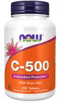NOW Vitamin C-500 250 Tablets ~ Antioxidant Protection*