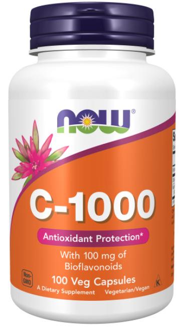 NOW Vitamin C-1000 100 VCaps ~ Antioxidant Protection*