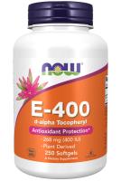 NOW Vitamin E-400 D-Alpha Tocopheryl 250 Softgels ~ Antioxidant Protection*