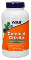 NOW Calcium Citrate 250 Tabs ~ Supports Bone Health*