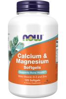 NOW Calcium & Magnesium 120 Softgels ~ Supports Bone Health*