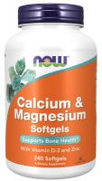 NOW Calcium & Magnesium 240 Softgels ~ Supports Bone Health*