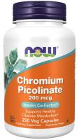NOW Chromium Picolinate 200 mcg 250 VCaps ~ Glucose Support