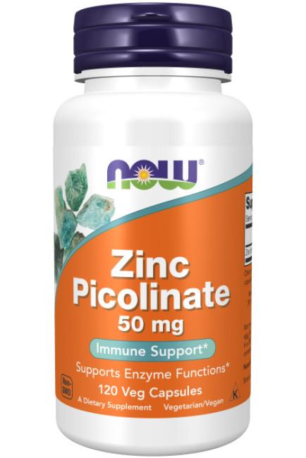 NOW Zinc Picolinate 50 mg 120 VCaps ~ Immune Support*