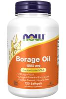 NOW Borage Oil 1000 mg 120 Softgels ~ Concentrated GLA