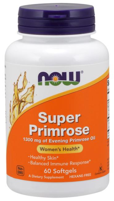 NOW Super Primrose 1300 mg 60 Softgels ~ Women's Health*