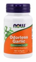 NOW Odorless Garlic, Original, 100 Gels ~ Concentrated Extract
