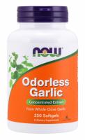 NOW Odorless Garlic, Original, 250 Gels ~ Concentrated Extract