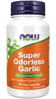 NOW Super Odorless Garlic  90 VCaps ~ Concentrated Extract