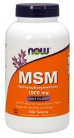 NOW MSM 1500 mg 200 Tabs ~ Joint Health*