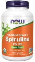 NOW Spirulina Organic 500 mg 500 Tablets ~ Super Green