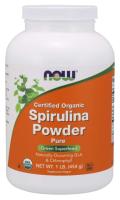 NOW Spirulina Powder, Certified Organic 1 lb. ~ Green Super Food