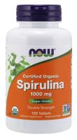 NOW Spirulina 1,000 mg Organic 120 Tablets ~ Super Green