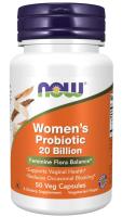 NOW Women's Probiotic 20 Billion 50 VCaps ~ Feminine Flora Balance