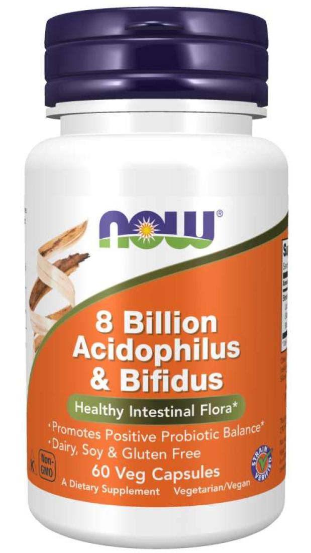 NOW 8 Billion Acidophilus and Bifidus 60 Veg