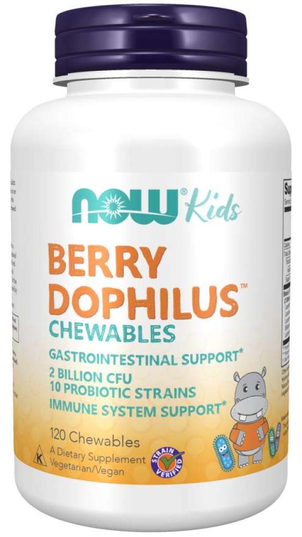 NOW BerryDophilus™ 120 Chewables ~ Children's Probiotics