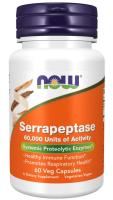 NOW Serrapeptase 60 VCaps ~Promotes Respiratory Health