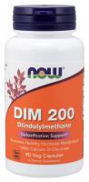 NOW DIM 200 Diindolylmethane - 90 Veg Capsules ~ Healthy Hormone Metabolism