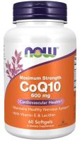 NOW CoQ10 600 mg, 60 Softgels ~ CardioVascular Health