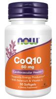 NOW CoQ10 50 mg, 50 Softgels ~ Cardiovascular Health