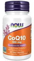 NOW CoQ10 100 mg with Hawthorn Berry Vegetarian 30 Vcaps® ~ Cardiovascular Health