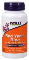 NOW Red Yeast Rice 600mg, Plus CoQ10 & Silymarin,60 VCaps ~ Cholesterol Support