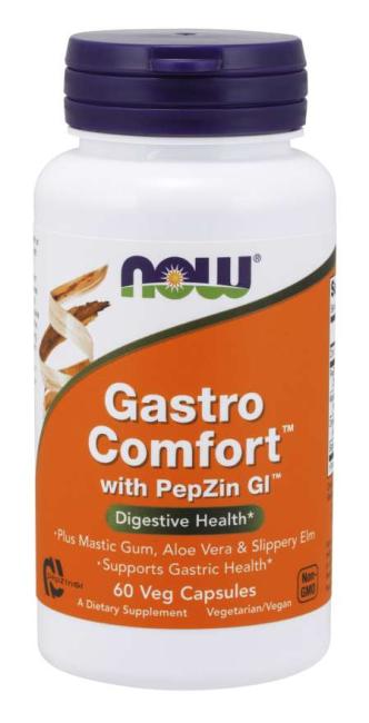 NOW Gastro Comfort™ with PepZin GI™ ~ For Healthy Stomach Lining ~ 60 VCaps