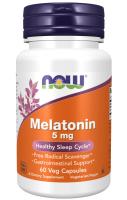 NOW Melatonin 5 mg 60 VCaps  ~ Healthy Sleep Cycle*