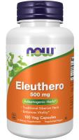 NOW Organic Eleuthero 500 mg 100 VCaps ~ Adaptogenic Herb*