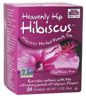 NOW Heavenly Hip Hibiscus™ Tea Hibiscus Herbal Punch Tea, 24 Bags