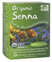 NOW Senna Tea, Organic Relief for Occasional Constipation*, 24 Bags