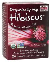 NOW Organically Hip Hibiscus™ Tea Organic Hibiscus Tea, 24 Bags