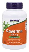 NOW Cayenne 500 mg 100 VCaps ~ Circulation Support