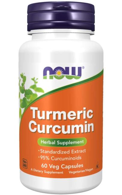 NOW Curcumin Extract 95%, (Turmeric) 665mg, 60 VCaps ~ Support for Inflammation
