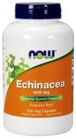NOW Echinacea 400 mg 250 VCaps ~ Immune System Support