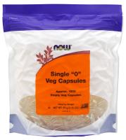 NOW Empty Capsules, Vegetarian, Single 0 1000 Empty Veg Capsules