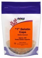 NOW Empty Capsules, Gelatin, #1 Approx. 500 Empty Gelatin Capsules