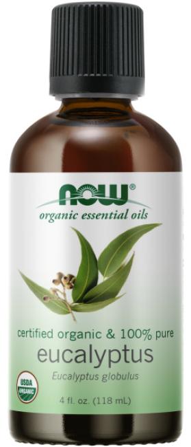 NOW Eucalyptus Globulus Oil, Certified Organic & 100% Pure, 4 oz