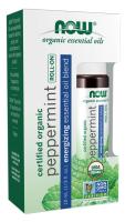 NOW Peppermint Essential Oil Blend, Organic Roll-On, 10 ml.