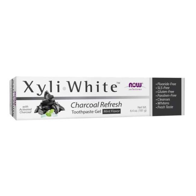 NOW XyliWhite™ Charcoal Refresh Toothpaste Gel, 6.4 oz.
